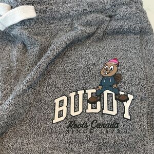 Roots Kids Gray Sweatpants with Buddy Graphic